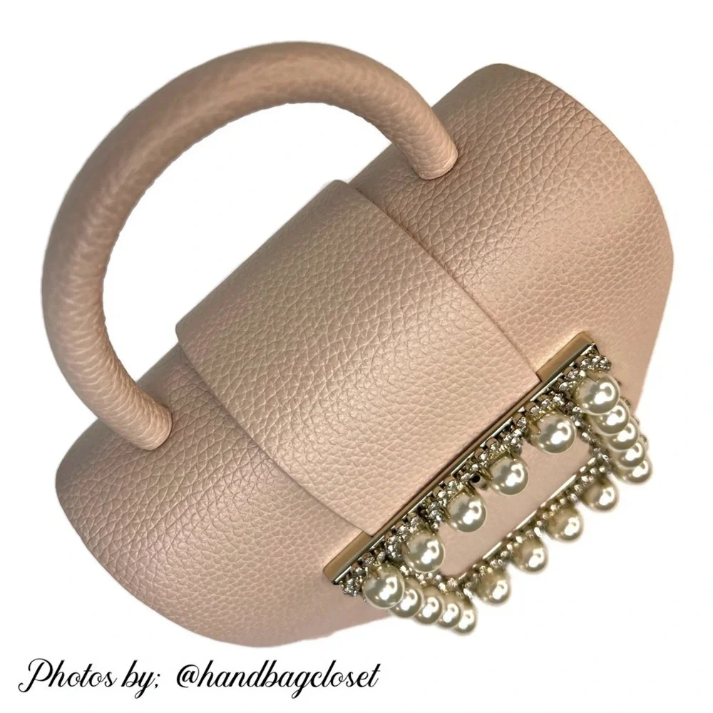 Kate Spade Knollwood Buckle Top Handle Dolce Blush Pink Beige Handbag Purse Hope